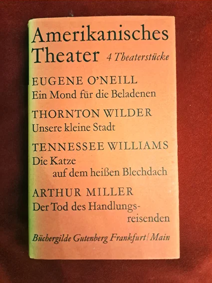 Buchcover mit Die Katze auf dem heißen Blechdach von Tennessee Williams und anderen amerikanischen Theaterstücken.