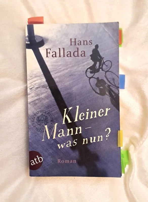 Buchcover von Hans Falladas Kleiner Mann – was nun?, ein Roman über das Überleben eines jungen Paares in der Weltwirtschaftskrise der 1930er Jahre.